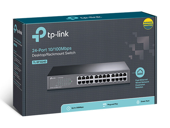 Switch Hub TP-Link 24 Port TL-SF1024D - 10/100Mbps Desktop/Rackmount