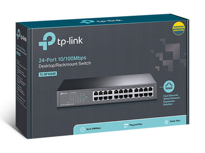 Switch Hub TP-Link 24 Port TL-SF1024D - 10/100Mbps Desktop/Rackmount