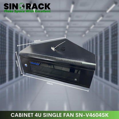Wallmount Rack Server 4U SINORACK Model Sudut (Corner) - Dual Side Door